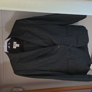 Talbots Grey pinstripe suit with jacket and pants size 10